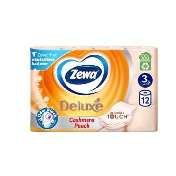 Hârtie igienică Zewa Deluxe Cashmere Peach, 3 straturi, 12 role [6026]