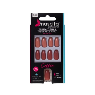 Nascita Unghii False Coffin Dark Rose 147, x24 [2615]
