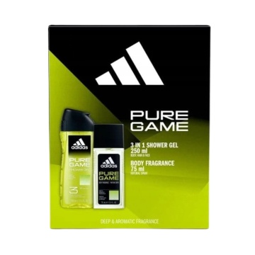 Set cadou Adidas Pure Game cu deodorant natural spray 75 ml si gel de dus 250 ml XS25 [6111]