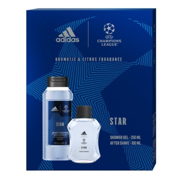 Set cadou Adidas Uefa Star lotiune dupa ras 100 ml + gel de dus 250 ml [2805]