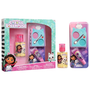 Set cadou Air-Val Gabby'S Dollhouse cu apa de toaleta 30 ml, luciu buze si fard de ochi pentru copii [4823]