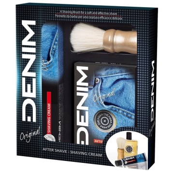 Set cadou Denim Original cu lotiune after shave, crema de ras si pamatuf XS24 [6178]