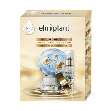 Set cadou Elmiplant crema Zi Hyaluron Gold si ser de fata 30 ml, XS25 [9916]