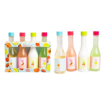 Set cadou Fruit Farm cu gel de dus, lotiune de corp, scrub de corp si spuma de baie IDC Institut, 4X120ml [7320]