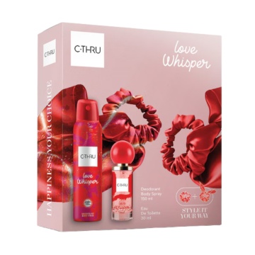 Set cadou pentru femei C-Thru Love cu apa de toaleta 30 ml si elastice de par XS24 [5406]