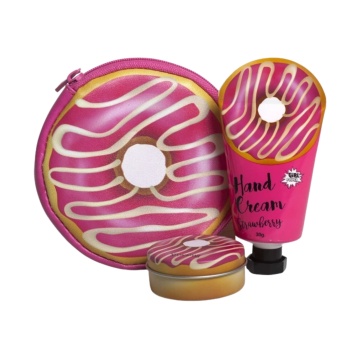 Set cadou Pokhara cu Borseta Gogoasa si crema de maini capsuni [6188]