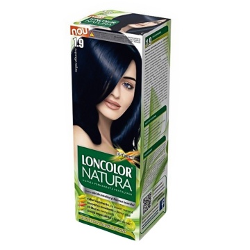 Vopsea de par Loncolor Natura 1,9 Negru Albastru