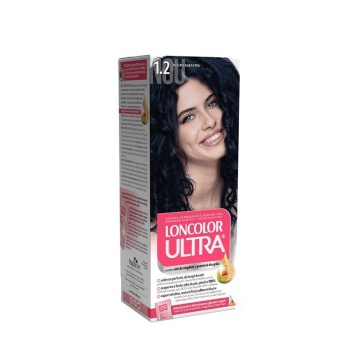 Vopsea de par Loncolor Ultra 1,2 Negru Albastru - Img 2