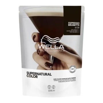 Vopsea de par permanenta cu taninuri Wella Supernatural, nuanta 4/08, 120 g