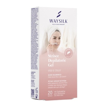 Waysilk Benzi Ceara cu Gel Epilare Fata si Gat x20 si servetele dupa epilat x4 [6288]
