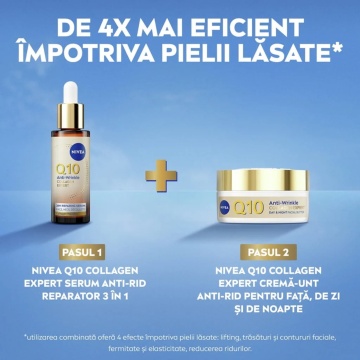 Crema unt anti-rid de zi si noapte Nivea Q10 Collagen Expert, 50 ml [9225] - Img 5