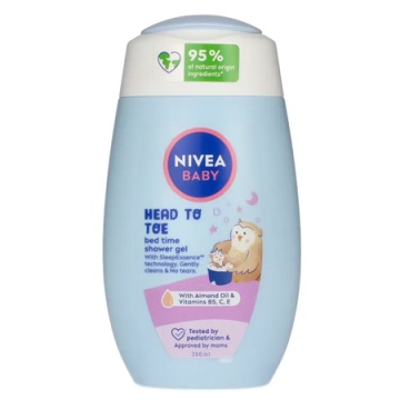 Gel de dus Head to Toe Bed Time Baby, 200 ml, Roz, Nivea [9174]