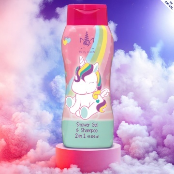 Gel de dus si sampon 2 in 1 Air-Val Eau My Unicorn pentru copii, 500 ml [4472] - Img 2