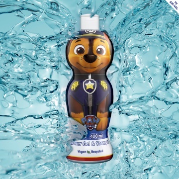 Gel de dus si sampon 2 in 1 Air-Val Paw Patrol Chase 1D Figurina pentru copii, 400 ml [0436] - Img 2