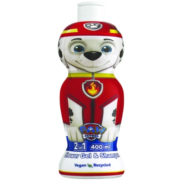 Gel de dus si sampon 2 in 1 Air-Val Paw Patrol Marshall 1D Figurina pentru copii, 400 ml [0597]