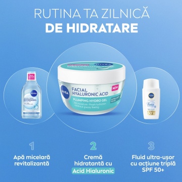 Gel hidratant NIVEA Facial cu Acid Hialuronic 100 ml [5796] - Img 3