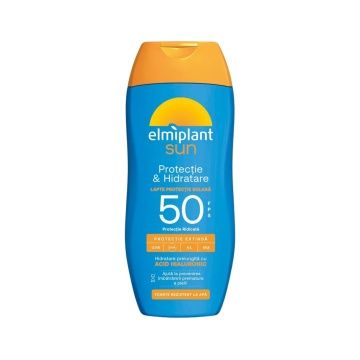 Lapte protecție solară Elmiplant Sun SPF50, hidratare și protecție ridicată, 200 ml [7648]