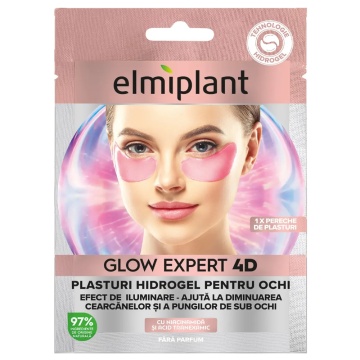 Masca pentru fata Elmiplant Ochi Plasturi Glow Expert 4D [9856]