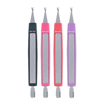 Pila pentru unghii Beter instrument 3In1 cutit, impingator cuticule si pila [0322]