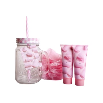 Set cadou Pokhara Borcan Cocktail Crystal Marshmallows cu lotiune pentru corp, crema de mainisi puf baie [4511]