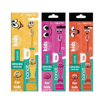Set pasta de dinti 50 ml si periuta Soft Kids Banat Mix Color [6853]