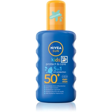Spray Nivea Sun Kids Protect Care Color FPS50 + pentru copii, 200 ml [5419/6671]