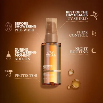 Ulei hidratant pentru par uscat Ultimate Smooth Wella Professionals, 30 ml [6096] - Img 3