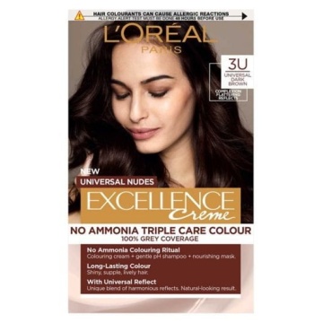 Vopsea permanenta de par cu amoniac L'Oreal Paris Excellence Creme Nud 3U Saten Inchis Universal
