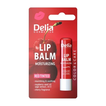 Balsam de buze hidratant cu aroma de cirese rosii Delia, 4,8 g [2465]