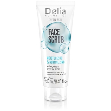 Delia Clean Skin Scrub Fata Normalizare si Hidratare, 250 ml [8154]