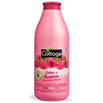 Gel de dus si lapte de baie cu aroma de zmeura Cottage, 750 ml [9190]