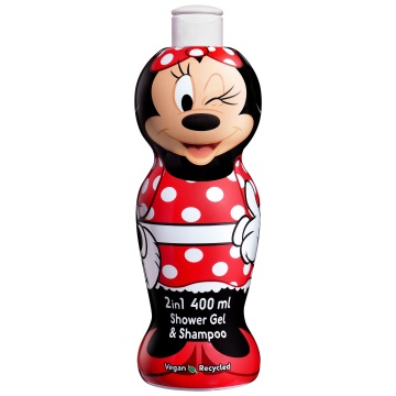 Gel de dus si sampon 2 in 1 Air-Val Minnie 1D Figurina pentru copii, 400 ml [2690]