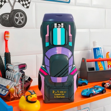Gel de dus si sampon cu figurina 2D Hot Wheels Air-Val, 300 ml [9293] - Img 2