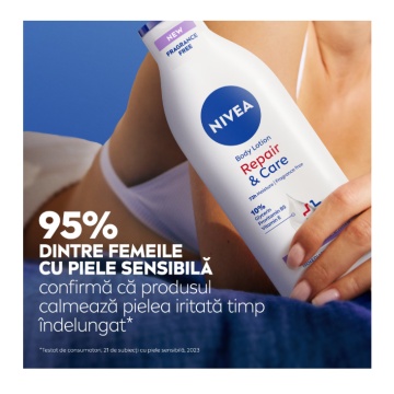 Lotiune de Corp Reparatoare NIVEA Repair&Care 10% Glicerina Fara Parfum, 400 ml 2769 - Img 2
