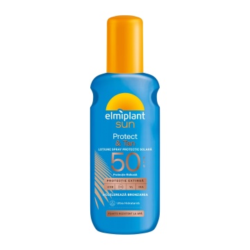 Loțiune spray protecție solară Elmiplant Sun Tan & Protect SPF50, bronzare uniformă, 150 ml [2336]