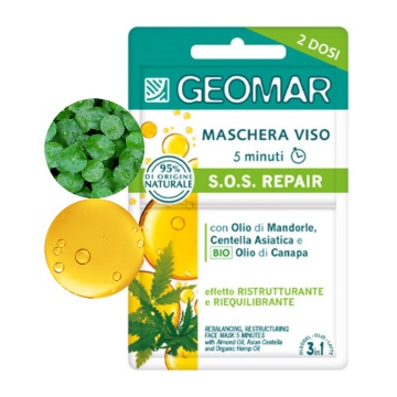 Mască bio reparatoare pentru față Geomar SOS Repair, 15 ml, 2 x 7,5 ml [3560] - Img 2