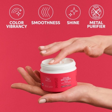 Masca pentru par vopsit cu fir gros Invigo Color Brilliance Coarse, 150 ml, Wella Professionals - Img 6