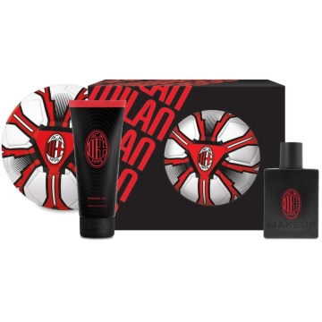Set cadou AC MILAN cu Apă de toaletă 100ML+ Gel de duș 200ML+MINGE FOTBAL [4461]