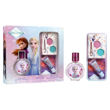 Set cadou Air-Val Frozen cu apa de toaleta 30 ml, luciu de buze si fard de ochi pentru copii [4267]