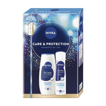 Set cadou cu gel de dus si spray Nivea Derma Control Care & Protection XS25 [6651]