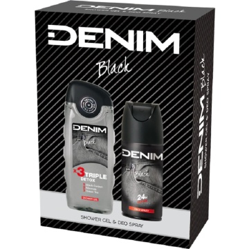 Set cadou Denim Black cu deodorant 150 ml si gel de dus 250 ml XS24 [6847]