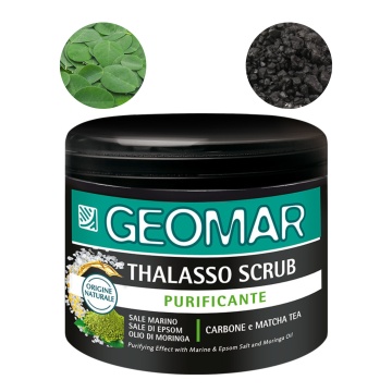 Tratament corporal scrub purifiant cu ceai matcha si carbune vegetal Geomar Thalasso, 600 g [2853] - Img 2