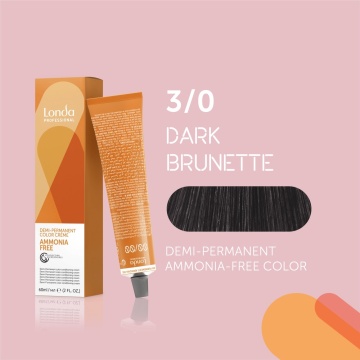 Vopsea de par demipermanenta fara amoniac Londa Professional, 3/0, 60 ml