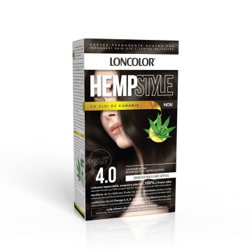 Vopsea de par Loncolor Hempstyle Nou 4,0 Castaniu Mediu