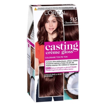 Vopsea de par semi-permanenta fara amoniac L'Oreal Paris Casting Creme Gloss 515 Ciocolatiu Glace