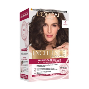 Vopsea permanenta de par cu amoniac L'Oreal Paris Excellence Creme 4 Saten