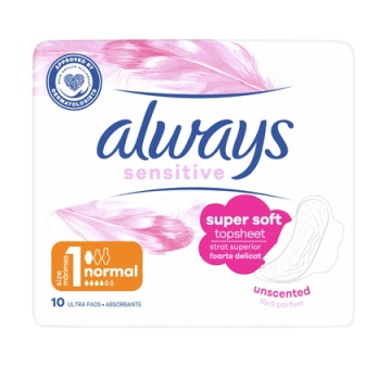 Absorbante Ultra Sensitive Normal Plus, Marimea 1, 10 bucati, Always [1630/3857]
