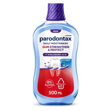 Apa de gura Parodontax Gum Strength si Protect Icy Mint, 500 ml [5551]