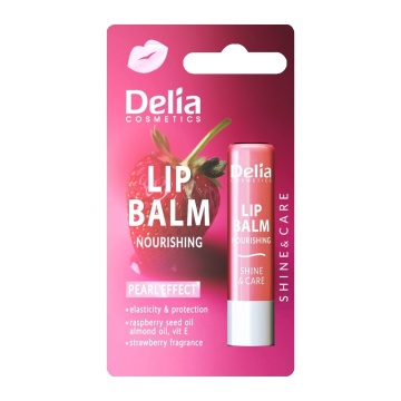 Balsam de buze nutritiv cu aroma de capsuni Delia, 4,8 g [2403]