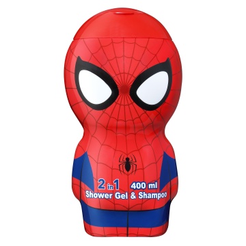 Gel de dus si sampon 2 in 1 2D cu figurina pentru copii Air-Val Spiderman, 400 ml [7276]